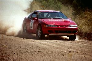 Roger Hull / Sean Gallagher Eagle Talon at speed near the finish of SS6.