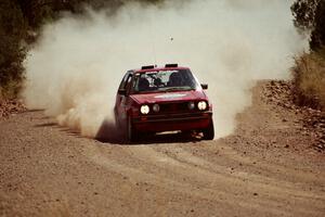 J.B. Niday / Al Kintigh VW GTI at speed near the finish of SS6.