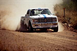 Ken Stewart / Doc Schrader Chevy S-10 at speed near the finish of SS6.