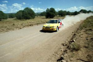 Janusz Jastrzebski / Tomasz Zaremba Subaru Impreza at speed near the finish of SS6.