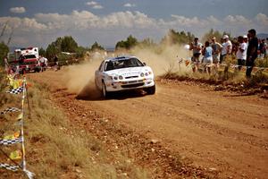 Paul Choinere / Jeff Becker Hyundai Tiburon through the spectator point on SS7.