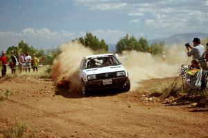 Mark Utecht / Brenda Corneliusen VW GTI through the spectator point on SS7.