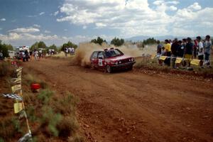 J.B. Niday / Al Kintigh VW GTI through the spectator point on SS7.