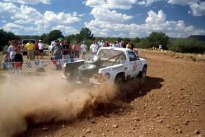 Ken Stewart / Doc Schrader Chevy S-10 through the spectator point on SS7.