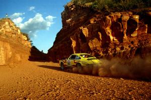 Dennis Chizma / Dave Weiman Porsche 911 heads through 'the cut' on the First View II stage.