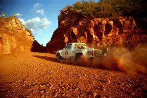 Ken Stewart / Doc Schrader Chevy S-10 heads through 'the cut' on the First View II stage.