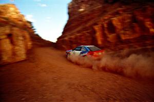 George Plsek / Alex Gelsomino Audi S2 Quattro heads through 'the cut'  on the First View II stage.