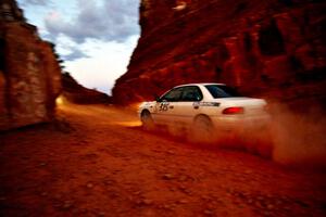 Bruce Brown / Pat Brown Subaru Impreza heads through 'the cut'  on the First View II stage.