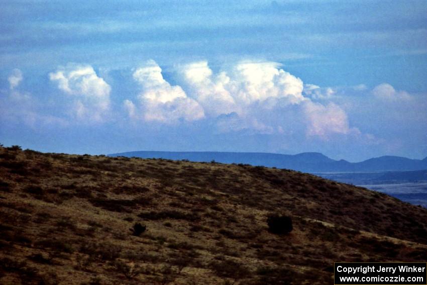 A giant thunderstorm off in the distance from the high plains.