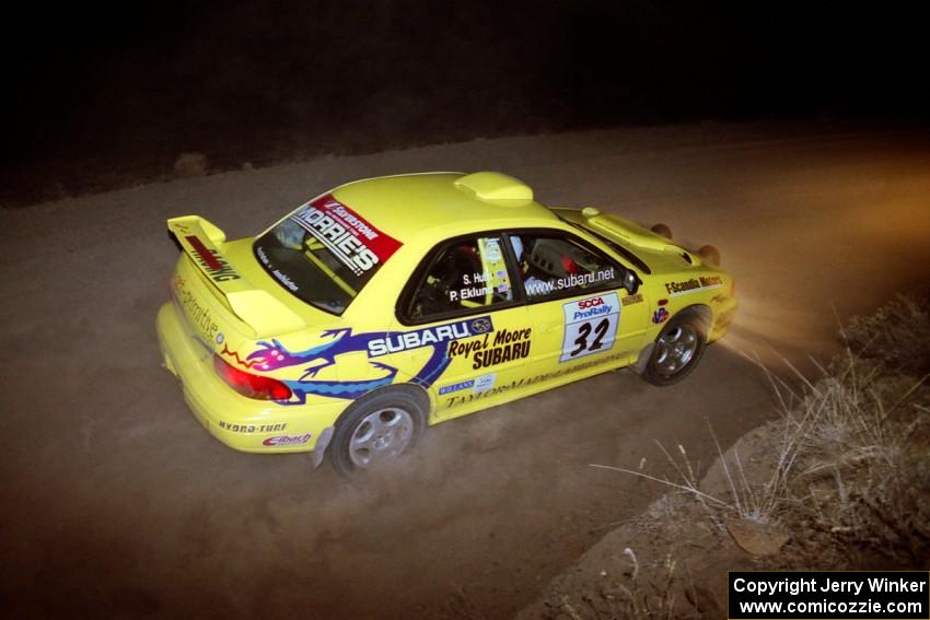 Paul Eklund / Scott Huhn Subaru Impreza on SS2.