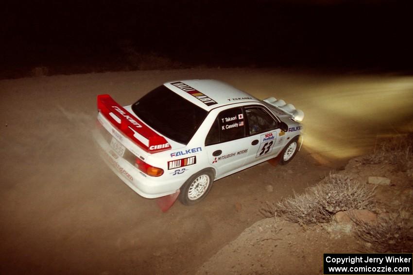 Tony Takaori / Ken Cassidy Mitsubishi Lancer Evo III on SS2.