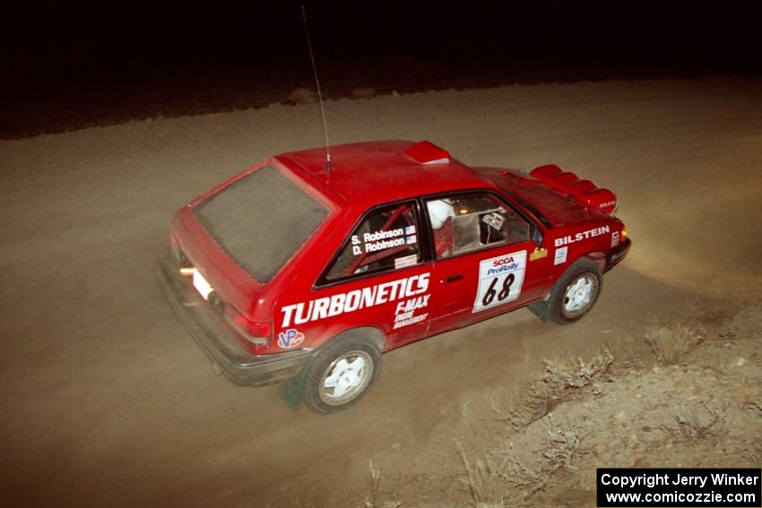 Doug Robinson / Sue Robinson Mazda 323GTX on SS2.