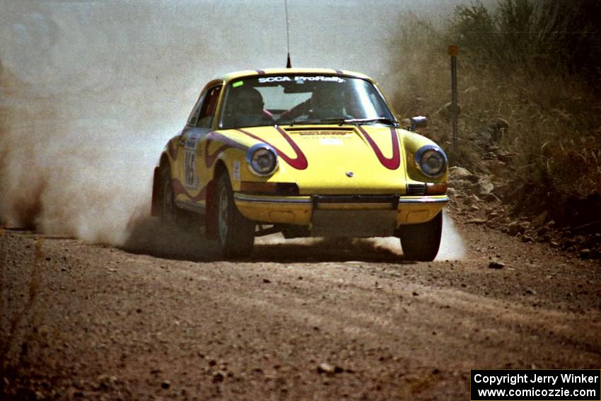 Dennis Chizma / Dave Weiman Porsche 911 at speed near the finish of SS6.