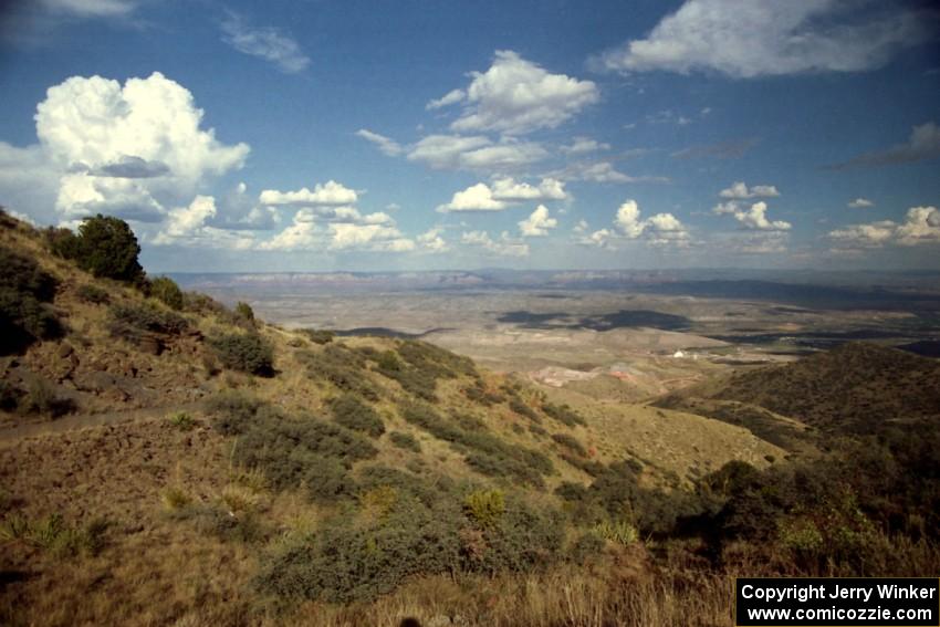 View from the mountains near Jerome on the First View II stage.