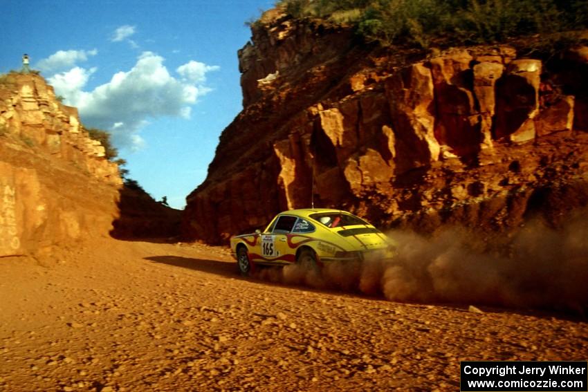 Dennis Chizma / Dave Weiman Porsche 911 heads through 'the cut' on the First View II stage.