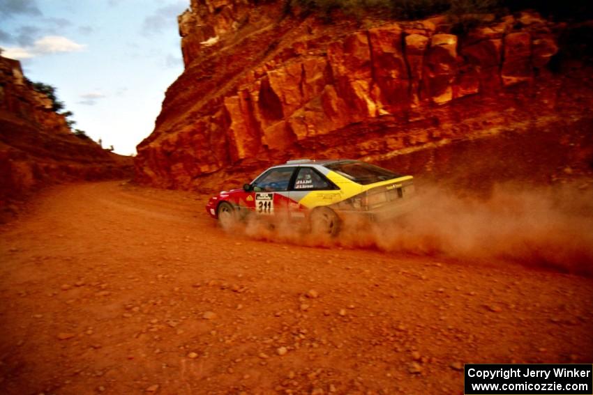 Brad Boli / Gary Garman Honda Accord heads through 'the cut'  on the First View II stage.