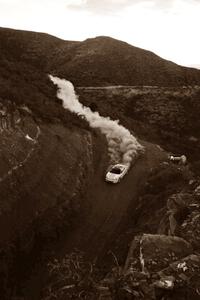 Paul Choinere / Jeff Becker Hyundai Tiburon heads through 'the cut' on the First View II stage.