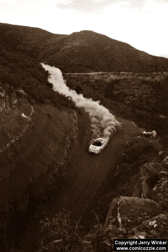 Paul Choinere / Jeff Becker Hyundai Tiburon heads through 'the cut' on the First View II stage.