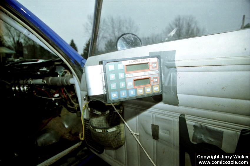 Timing clock in the Mark Utecht / Brenda Corneliusen Dodge Omni GLH Turbo