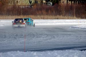 Brad Johnson / Morgan Johnson VW Rabbit and Dan Mooers' Subaru Impreza