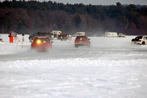 Dan Mooers' Subaru Impreza , Ian Forte / Paul Tavernier BMW 325 and Rich Westgard / Brent Carlson / Dave Steen, Jr. Subaru Impre