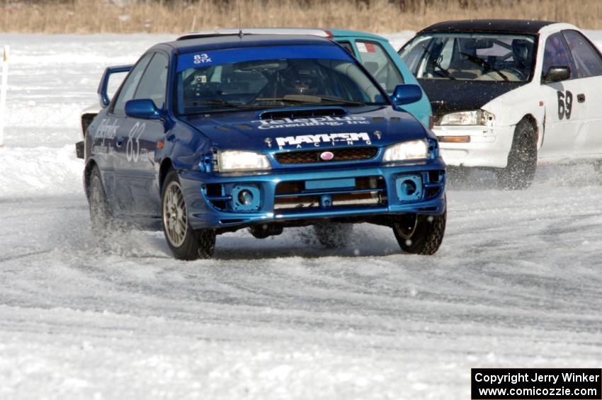 Dave Cammack / Mark Utecht / DS Subaru Impreza 2.5RS, Brad Johnson / Morgan Johnson VW Rabbit and Dan Mooers' Subaru Impreza