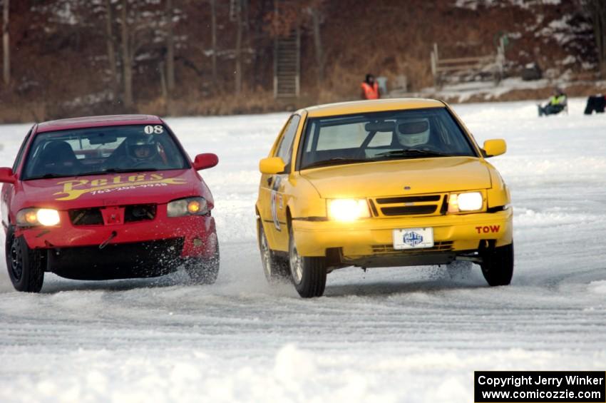 Tony Burhans / Dan Burhans II SAAB 9-3 and Pete Tavernier / John Gamboni / Stephan Karroc Nissan Sentra Spec V