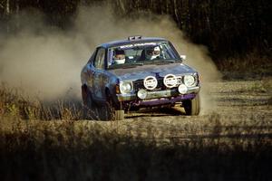 Mark Kleckner / Jeff Hribar Dodge Colt at speed on the practice stage.