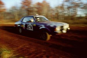 Mark Kleckner / Jeff Hribar Dodge Colt at speed on the practice stage.