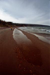 A large sandy beach on the eastern side of the Keweenaw Peninsula.