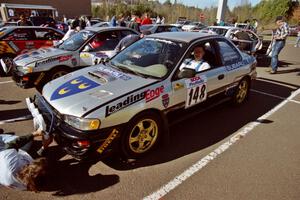 Steve Gingras tries out the Lon Peterson / Bill Gutzmann Subaru Impreza 2.5RS at parc expose.