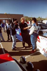 Garen Shrader is interviewed by ESPN's Doug Plumer at parc expose.