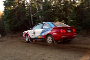 George Plsek / Alex Gelsomino Audi S2 Quattro at speed near the finish of SS1, Herman.