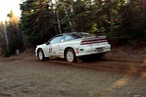 Chris Czyzio / Eric Carlson Mitsubishi Eclipse GSX at speed near the finish of SS1, Herman.