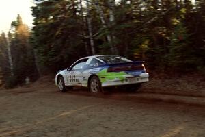 Celsus Donnelly / Barry Smith Eagle Talon at speed near the finish of SS1, Herman.