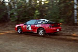 Brendan Cunningham / Paul McClean Eagle Talon at speed near the finish of SS1, Herman.