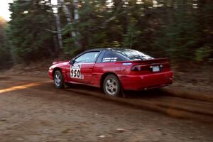 Shane Mitchell / Paul Donnelly Eagle Talon at speed near the finish of SS1, Herman.