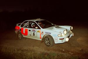 Henry Krolikowski / Cindy Krolikowski Subaru WRX STi at the spectator corner on SS4, Far Point I.