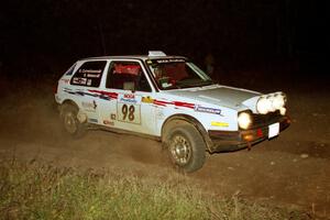 Bob Nielsen / Brett Corneliusen VW GTI at the spectator corner on SS4, Far Point I.