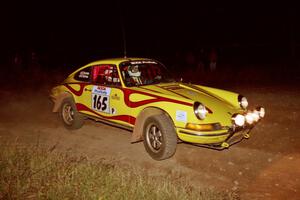 Dennis Chizma / Claire Chizma Porsche 911 at the spectator corner on SS4, Far Point I.