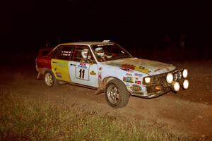 Ivan Orisek / Olga Orisek Audi 4000 Quattro at the spectator corner on SS4, Far Point I.