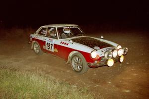 Phil Smith / Dallas Smith MGB-GT at the spectator corner on SS4, Far Point I.