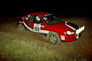 Tom Young / Jim LeBeau Dodge Neon ACR at the spectator corner on SS4, Far Point I.