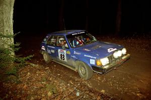 Mark Utecht / Brenda Corneliusen Dodge Omni GLH Turbo at speed on SS8, Bob Lake.