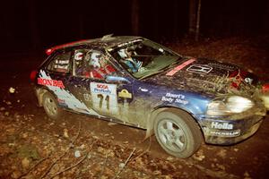 Bryan Hourt / Mike Dunn Honda Civic at speed on SS8, Bob Lake.