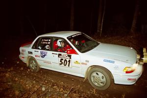 Todd Jarvey / Rich Faber Mitsubishi Galant VR-4 at speed on SS8, Bob Lake.