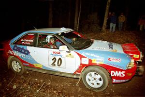 George Plsek / Alex Gelsomino Audi S2 Quattro at speed on SS8, Bob Lake.