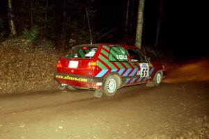 Brian Vinson / Richard Beels VW GTI at speed on SS8, Bob Lake.