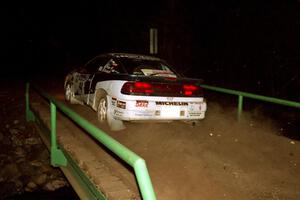 Bryan Pepp / Jerry Stang Eagle Talon at speed across the final bridge on SS10, Menge Creek.