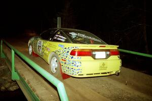 Paul Dubinsky / Yvon Dubinsky Eagle Talon at speed across the final bridge on SS10, Menge Creek.